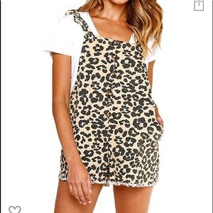 Leopard Overall Shorts